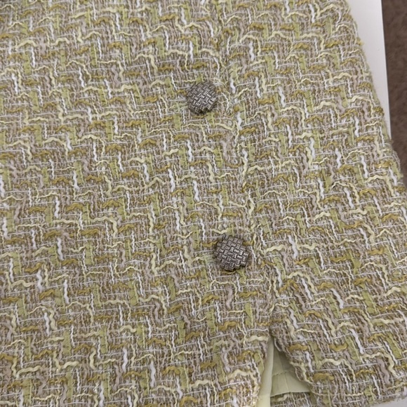 House of Harlow 1960 Yellow Tweed Skirt & Crop Top Set Size L NWT - Picture 7 of 9